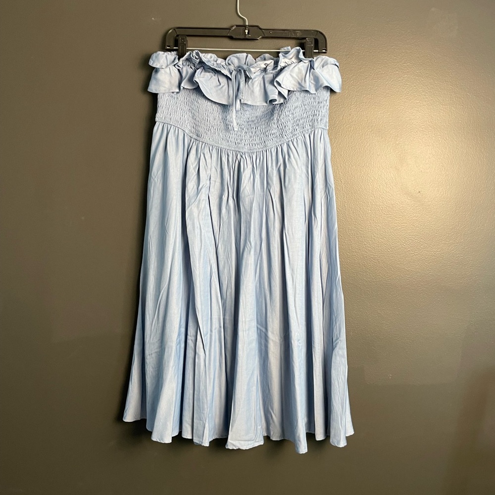 646. Shein Woman’s Strapless Ruffled A-Line Dress